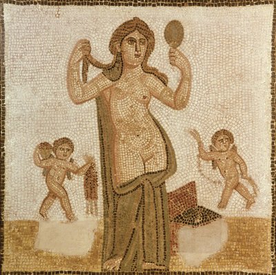 Venere alla sua toilette, da Thuburbo-Majus, Romano, III secolo d.C. da Unbekannt Unbekannt